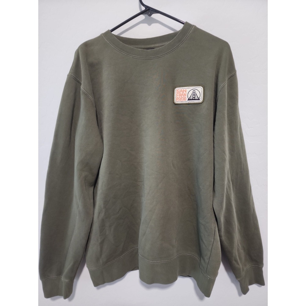 San Franpsycho Sweatshirt In Olive Green Size M